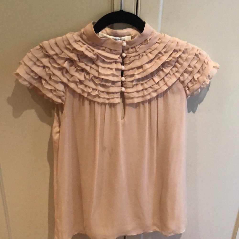 Diane von Furstenberg blush pink top